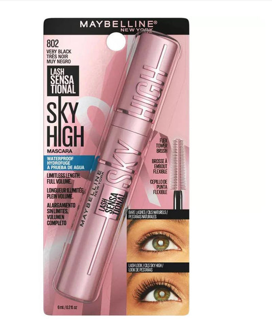 Maybelline New York Lash Sensational Waterproof Sky High Mascara - 01 Very Black/Noir