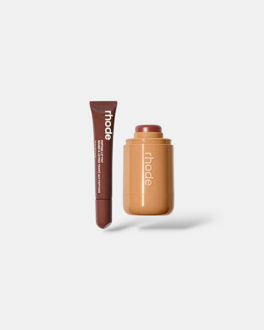 Rhode - Toasted Teddy Pocket Blush & Espresso Peptide Lip Tint Duo