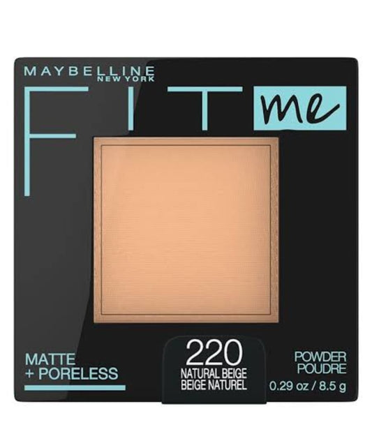 The Maybelline Fit Me Matte + Poreless Pressed Powder in shade 220 Natural Beige is